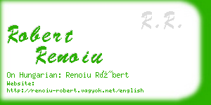 robert renoiu business card